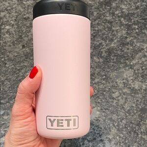 YETI Soft Pink Slim Can Colster Koozie